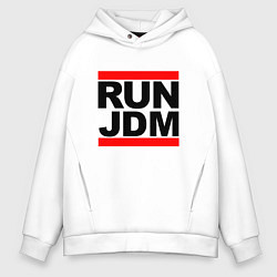 Толстовка оверсайз мужская Run JDM Japan, цвет: белый