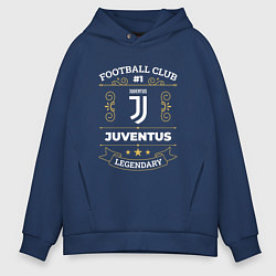 Толстовка оверсайз мужская Juventus FC 1, цвет: тёмно-синий