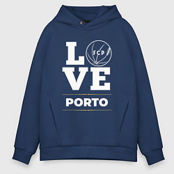 Толстовка оверсайз мужская Porto Love Classic, цвет: тёмно-синий