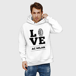 Толстовка оверсайз мужская AC Milan Love Классика, цвет: белый — фото 2