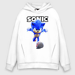 Толстовка оверсайз мужская Sonic the Hedgehog 2022, цвет: белый