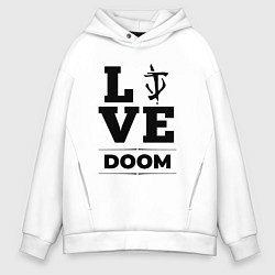 Толстовка оверсайз мужская Doom Love Classic, цвет: белый