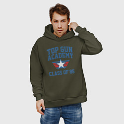 Толстовка оверсайз мужская TOP GUN Academy Class of 85, цвет: хаки — фото 2