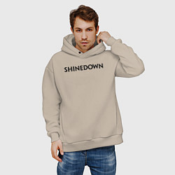 Толстовка оверсайз мужская Shinedown лого, цвет: миндальный — фото 2