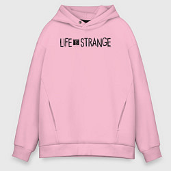 Толстовка оверсайз мужская Life Is Strange Game logo, цвет: светло-розовый