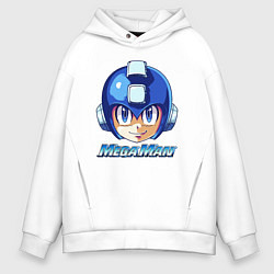 Толстовка оверсайз мужская Mega Man - Rockman, цвет: белый