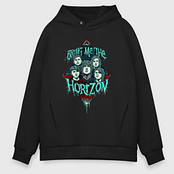 Толстовка оверсайз мужская Bring Me the Horizon, постер, цвет: черный