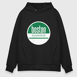 Толстовка оверсайз мужская Boston Basketball, цвет: черный