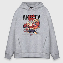 Толстовка оверсайз мужская Akitty, цвет: меланж