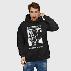 Толстовка оверсайз мужская Slipknot People Shit, цвет: черный — фото 2