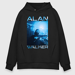 Толстовка оверсайз мужская Alan Walker фото, цвет: черный