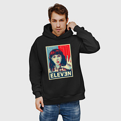 Толстовка оверсайз мужская Stranger Things Eleven, цвет: черный — фото 2