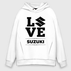 Толстовка оверсайз мужская Suzuki Love Classic, цвет: белый