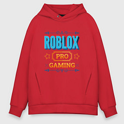 Толстовка оверсайз мужская Игра Roblox PRO Gaming, цвет: красный