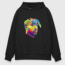 Толстовка оверсайз мужская 2PAC Style, цвет: черный