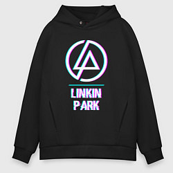 Толстовка оверсайз мужская Linkin Park Glitch Rock, цвет: черный