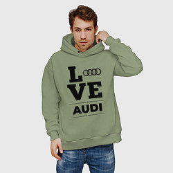 Толстовка оверсайз мужская Audi Love Classic, цвет: авокадо — фото 2