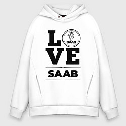 Толстовка оверсайз мужская Saab Love Classic, цвет: белый