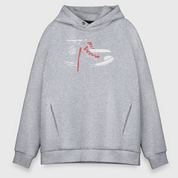 Толстовка оверсайз мужская Punk кеды, цвет: меланж