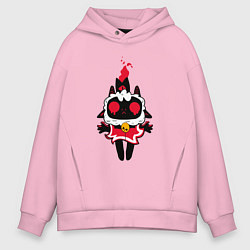 Толстовка оверсайз мужская Воскресшая овечка - Cult of the lamb, цвет: светло-розовый