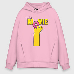 Толстовка оверсайз мужская The Simpsons Movie, цвет: светло-розовый