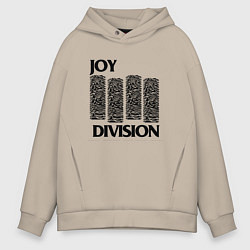 Толстовка оверсайз мужская Joy Division - rock, цвет: миндальный