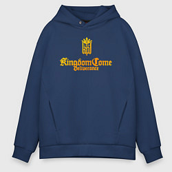 Толстовка оверсайз мужская Kingdom Come: Deliverance - gold, цвет: тёмно-синий