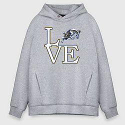 Толстовка оверсайз мужская NAVY Love, цвет: меланж