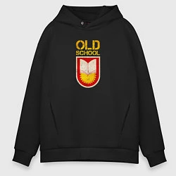 Толстовка оверсайз мужская Old School emblem, цвет: черный