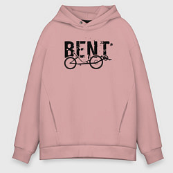 Толстовка оверсайз мужская BENT велосипед, цвет: пыльно-розовый