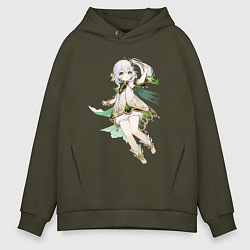 Толстовка оверсайз мужская Нахида - Genshin Impact, цвет: хаки