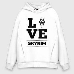 Толстовка оверсайз мужская Skyrim love classic, цвет: белый