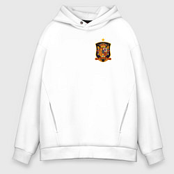 Толстовка оверсайз мужская Сборная Испании логотип, цвет: белый