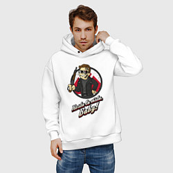 Толстовка оверсайз мужская Vault boy - terminator, цвет: белый — фото 2