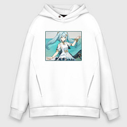 Толстовка оверсайз мужская Фарузан Геншин импакт, цвет: белый