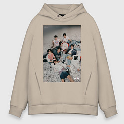 Толстовка оверсайз мужская Stray Kids Maxident, цвет: миндальный
