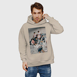 Толстовка оверсайз мужская Stray Kids Maxident, цвет: миндальный — фото 2