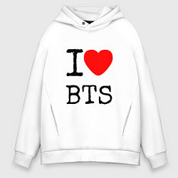 Мужское худи оверсайз I love BTS