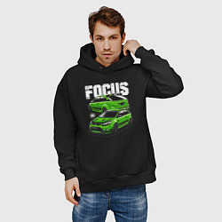 Толстовка оверсайз мужская Ford Focus art, цвет: черный — фото 2