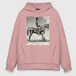 Толстовка оверсайз мужская Конный гренадер, цвет: пыльно-розовый