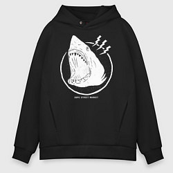 Толстовка оверсайз мужская Dope street market shark, цвет: черный