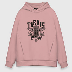 Толстовка оверсайз мужская Tardis time lord, цвет: пыльно-розовый