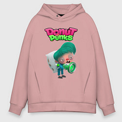 Толстовка оверсайз мужская Слипи, цвет: пыльно-розовый