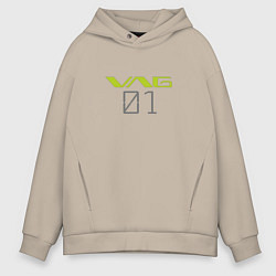 Толстовка оверсайз мужская VAG Evangelion style, цвет: миндальный