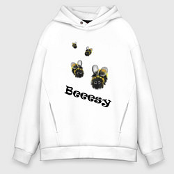 Толстовка оверсайз мужская Beeesy bees, цвет: белый