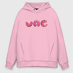 Толстовка оверсайз мужская VAG donut, цвет: светло-розовый