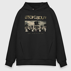 Толстовка оверсайз мужская Stone Sour rock, цвет: черный