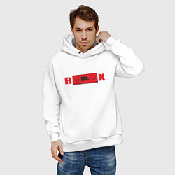 Толстовка оверсайз мужская Roblox деталь, цвет: белый — фото 2