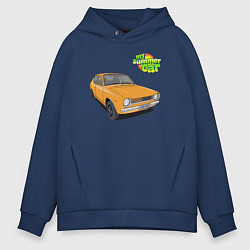 Толстовка оверсайз мужская My summer car yellow, цвет: тёмно-синий