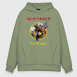 Толстовка оверсайз мужская The trooper Iron Maiden, цвет: авокадо
